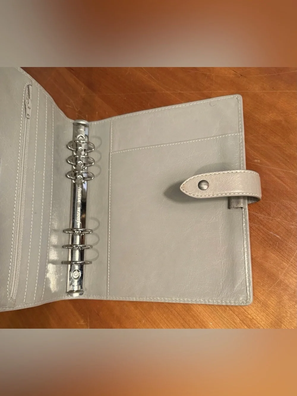 Filofax Malden A5 Organizer Stone Buffalo Leather Organizer 6 Ring Binder